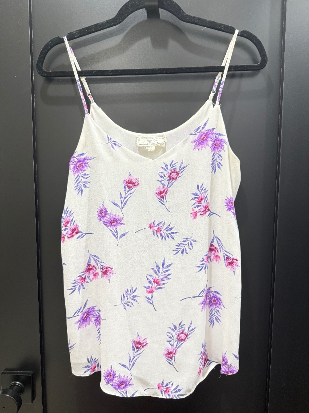 Hippie Rose Cream Floral Print Cami Slip Top Medium